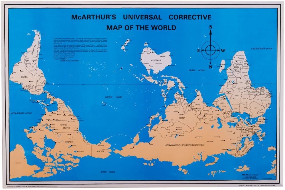 خريطة العالم النرجسية - خريطة العالم مرسومة وفق قواعد نرجسية
